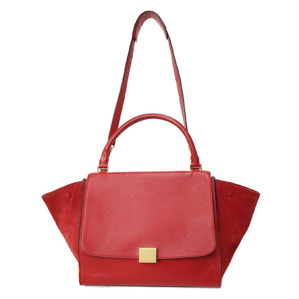 Celine Trapeze Leather 2WAY Handbag Shoulder Bag